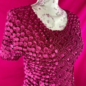 Popcorn Magic Shirt Stretchy Crinkle Textured One Size Top Y2K Style Retro Vibes